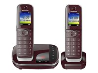 Panasonic KX-TGJ322GR - trådlös telefon - svarssysten med nummerpresentation + 1 extra handuppsättning - 3-riktad samtalsförmåg KX-TGJ322GR