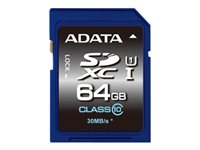 ADATA Premier UHS-I - flash-minneskort - 64 GB - SDXC UHS-I ASDX64GUICL10-R