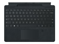 Microsoft Surface Pro Signature Keyboard with Fingerprint Reader - tangentbord - med pekplatta, accelerometer, Förvarings- och laddningsfack för Surface Slim Pen 2 - QWERTZ - tysk - svart 8XF-00005