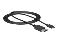 StarTech.com 6ft/1.8m USB C to DisplayPort 1.2 Cable 4K 60Hz, USB-C to DisplayPort Adapter Cable HBR2, USB Type-C DP Alt Mode to DP Monitor Video Cable, Works with Thunderbolt 3, Black - USB-C Male to DP Male - DisplayPort-kabel - 24 pin USB-C till DisplayPort - 1.8 m CDP2DPMM6B