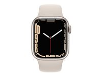 Apple Watch Series 7 (GPS) - stjärnljusaluminium - smart klocka med sportband - starlight - 32 GB MKMY3DH/A