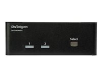 StarTech.com DisplayPort KVM-switch med 2 portar för dubbla skärmar - 4K 60 Hz - omkopplare för tangentbord/video/mus/ljud/USB - 2 portar SV231DPDDUA2