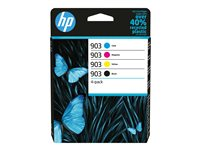 HP 903 - 4-pack - svart, gul, cyan, magenta - original - bläckpatron 6ZC73AE#301