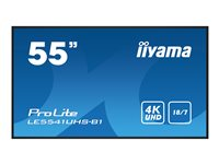 iiyama ProLite LE5541UHS-B1 55" Klass (54.6" visbar) LED-bakgrundsbelyst LCD-skärm - 4K - för digital skyltning LE5541UHS-B1