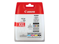 Canon CLI-581XXL C/M/Y/BK Multi Pack - 4-pack - Very High Yield - svart, gul, cyan, magenta - original - bläcktank 1998C005