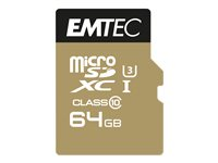 EMTEC SpeedIN' - flash-minneskort - 64 GB - microSDXC ECMSDM64GXC10SP