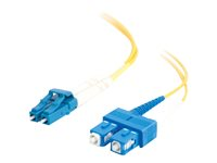 C2G LC-SC 9/125 OS1 Duplex Singlemode PVC Fiber Optic Cable (LSZH) - patch-kabel - 1 m - gul 85586