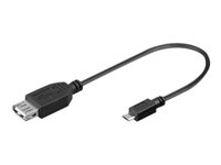 MicroConnect - USB-kabel - mikro-USB typ B till USB - 20 cm USBABMICRO2-OTG
