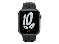 Apple Watch Nike Series 7 (GPS) - midnattsaluminium - smart klocka med Nike sportband - antracit/svart - 32 GB MKNC3B/A