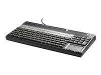 HP POS Keyboard with Magnetic Stripe Reader - tangentbord - QWERTY FK218AA