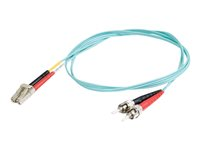 C2G LC-ST 10Gb 50/125 OM3 Duplex Multimode PVC Fiber Optic Cable (LSZH) - nätverkskabel - 2 m - havsblå 85541