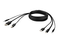 Belkin Secure KVM Combo Cable - video/USB/ljud-kabel - TAA-kompatibel - 1.83 m F1DN1CCBL-MP6T