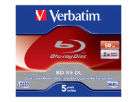 Verbatim - BD-RE DL x 5 - 50 GB - lagringsmedier 43760