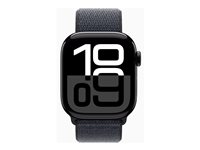 Apple Watch Series 10 (GPS) - jet black aluminum - smart klocka med sportögla - ink - 64 GB MWWG3QN/A