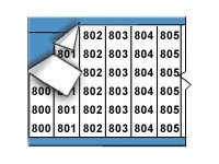 Brady Wire Marker Card Consecutive Numbers 800-824 - lednings/kabelmärkare (förtryckt) WM-800-824-PK