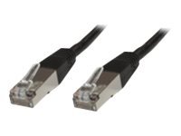 MicroConnect nätverkskabel - 1 m - svart STP601S