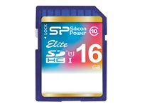 SILICON POWER Elite - flash-minneskort - 16 GB - SDHC UHS-I SP016GBSDHAU1V10