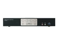 IOGEAR 4-Port Cinema 4K DisplayPort 1.2 KVMP Switch with USB 3.1 Gen1 Hub and Audio - Cables Included - omkopplare för tangentbord/video/mus/ljud/USB - 4 portar GCS1934