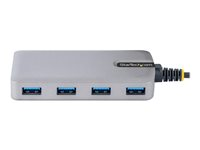 StarTech.com 4-Port USB Hub, USB 3.0 5Gbps, Bus Powered, USB-A to 4x USB-A Hub with Optional Auxiliary Power Input, Portable Desktop/Laptop USB Hub with 1ft (30cm) Attached Cable - USB Expansion Hub (5G4AB-USB-A-HUB) - hubb - 4 portar 5G4AB-USB-A-HUB