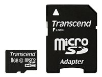 Transcend Premium - flash-minneskort - 8 GB - microSDHC TS8GUSDHC10