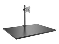 Lindy Single Display Short Bracket w/ Pole & Desk Clamp monteringssats - justerbar arm - för Bildskärm - silver 40656