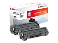 AgfaPhoto - 2-pack - svart - kompatibel - tonerkassett (alternativ för: HP CF283X) APTHP283XDUOE