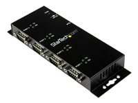 StarTech.com USB till DB9 RS232 seriell adapterhubb med 4 portar - Industriell DIN Rail och väggmonterbar - seriell adapter - USB 2.0 - RS-232 x 4 ICUSB2324I