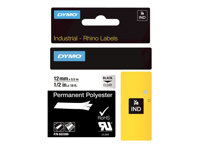 DYMO RhinoPRO Permanent Polyester - tejp - 1 kassett(er) - Rulle (1,2 cm x 5,5 m) 622289