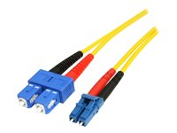 StarTech.com Fiberoptisk kabel - enkelläge duplex 9/125 - LSZH - LC/SC - 10 m - patch-kabel - 10 m - gul SMFIBLCSC10