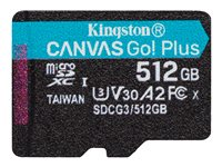 Kingston Canvas Go! Plus - flash-minneskort - 512 GB - mikroSDXC UHS-I SDCG3/512GBSP