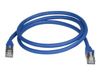 StarTech.com Cat6a Ethernet-kabel - skärmad (STP) - 1 m, blå - patch-kabel - 1 m - blå 6ASPAT1MBL