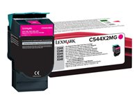 Lexmark - Extra lång livslängd - magenta - original - tonerkassett - LCCP C544X2MG