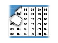 Brady Solid Numbers Wire Marker Card 89 - lednings/kabelmärkare (förtryckt) WM-89-PK