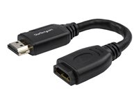 StarTech.com 6in High Speed HDMI Port Saver Cable with 4K 60Hz - Short HDMI 2.0 Male to Female Adapter Cable - Port Extender (HD2MF6INL) - HDMI-förlängningskabel - 15.2 cm HD2MF6INL