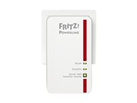 AVM FRITZ!Powerline 1240E - WLAN Set - PowerLine adaptersats - Wi-Fi - vägginsticksbar 20002745