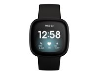 Fitbit Versa 3 - svart aluminium - smart klocka med band - svart FB511BKBK