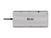 Club 3D USB Gen1 Type-C 9-in-1 hub - dockningsstation - USB-C - VGA, HDMI - 1GbE CSV-1594