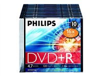Philips DR4S6S10F - DVD+R x 10 - 4.7 GB - lagringsmedier DR4S6S10F/00