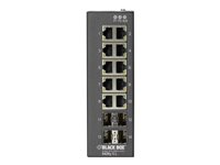 Black Box Industrial Managed Ethernet Switch - switch - 14 portar - Administrerad LIG1014A