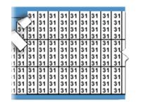 Brady Solid Numbers Miniature Wire Marker Card Legend 31 - lednings/kabelmärkare (förtryckt) TMM-31-PK