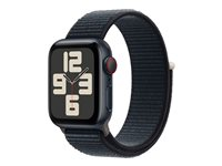 Apple Watch SE (GPS + Cellular) 2a generation - midnattsaluminium - smart klocka med sportögla - midnatt - 32 GB MRGE3DH/A