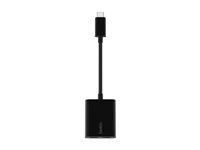 Belkin Connect Audio + Charge - USB-C till USB-C-hörlurar/laddningsadapter - ljud/USB - 14 m F7U081BTBLK