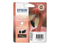 Epson T0870 - 2-pack - glättat - original - bläckoptimeringskassett C13T08704010