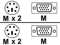 Adder - tangentbords-/video-/muskabel - 1 m VKVM-1M
