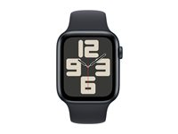 Apple Watch SE (GPS + Cellular) 2a generation - midnattsaluminium - smart klocka med sportband - midnatt - 32 GB MRH53QF/A