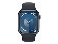 Apple Watch Series 9 (GPS) - midnattsaluminium - smart klocka med sportband - midnatt - 64 GB MR8X3QF/A