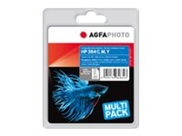 AgfaPhoto - färg (cyan, magenta, gul) - kompatibel - bläckpatron (alternativ för: HP 364) APHP364TRI