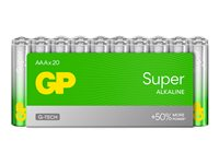 GP Super batteri - 20 x AAA - alkaliskt 151440