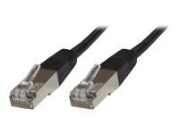 MicroConnect nätverkskabel - 1 m - svart B-FTP601S