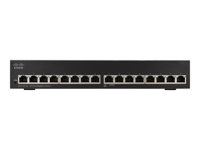 Cisco Small Business SG110-16 - switch - 16 portar - ohanterad - rackmonterbar SG110-16-EU-WS